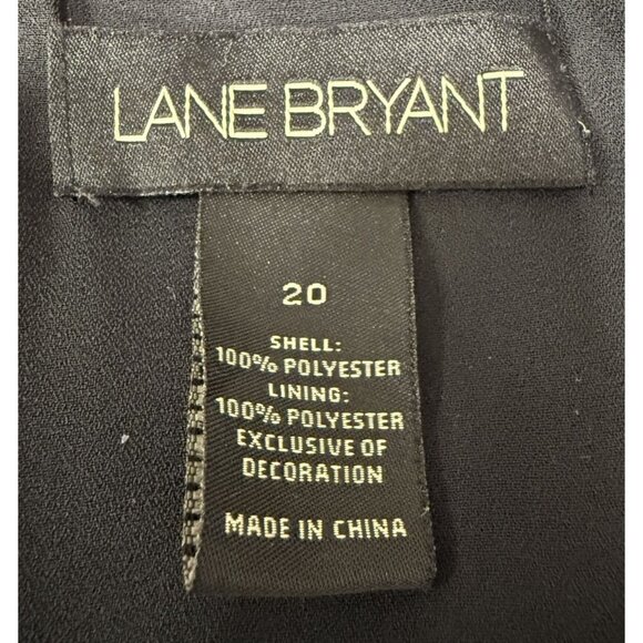 Lane Bryant Womens One Shoulder Black Ruffled Sequin Trim Tank Top Size 20 Party - Picture 4 of 6